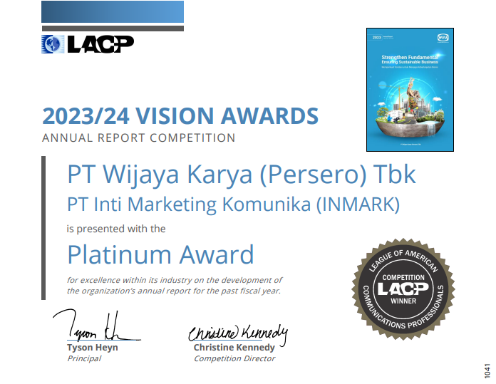 2023/24 Vision Award Annual Report Competition Platinum Award