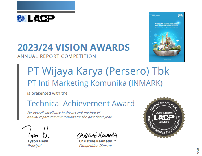 2023/24 Vision Award Annual Report Competition Technical Achievement Award